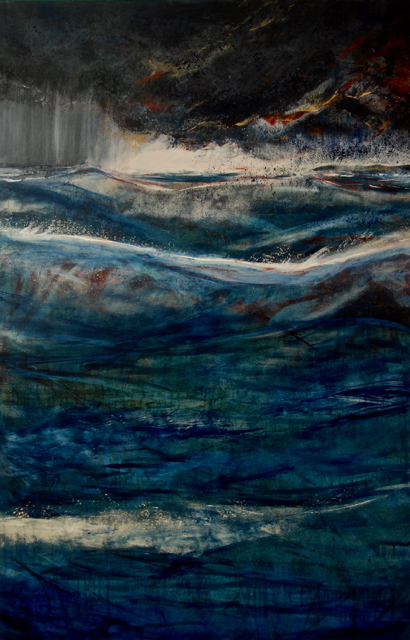 Red sky. Red sea  152x 102 cm